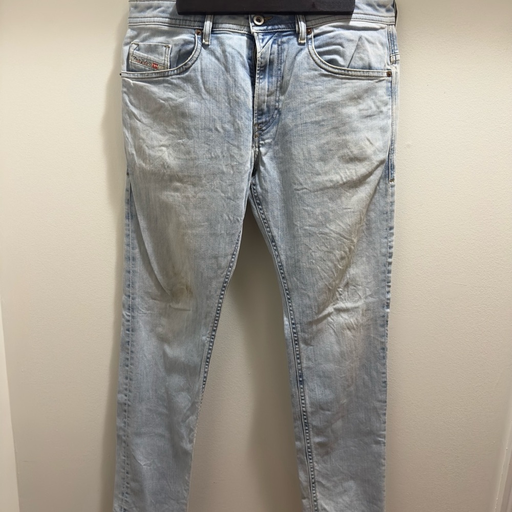 Diesel Men's Faded Blue Skinny Jeans
